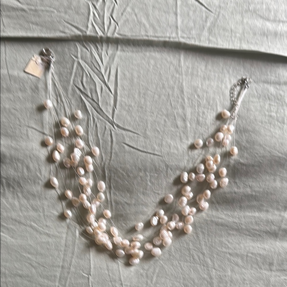 Lia Sophia Cream Pearl Necklace Multi-Strand Design